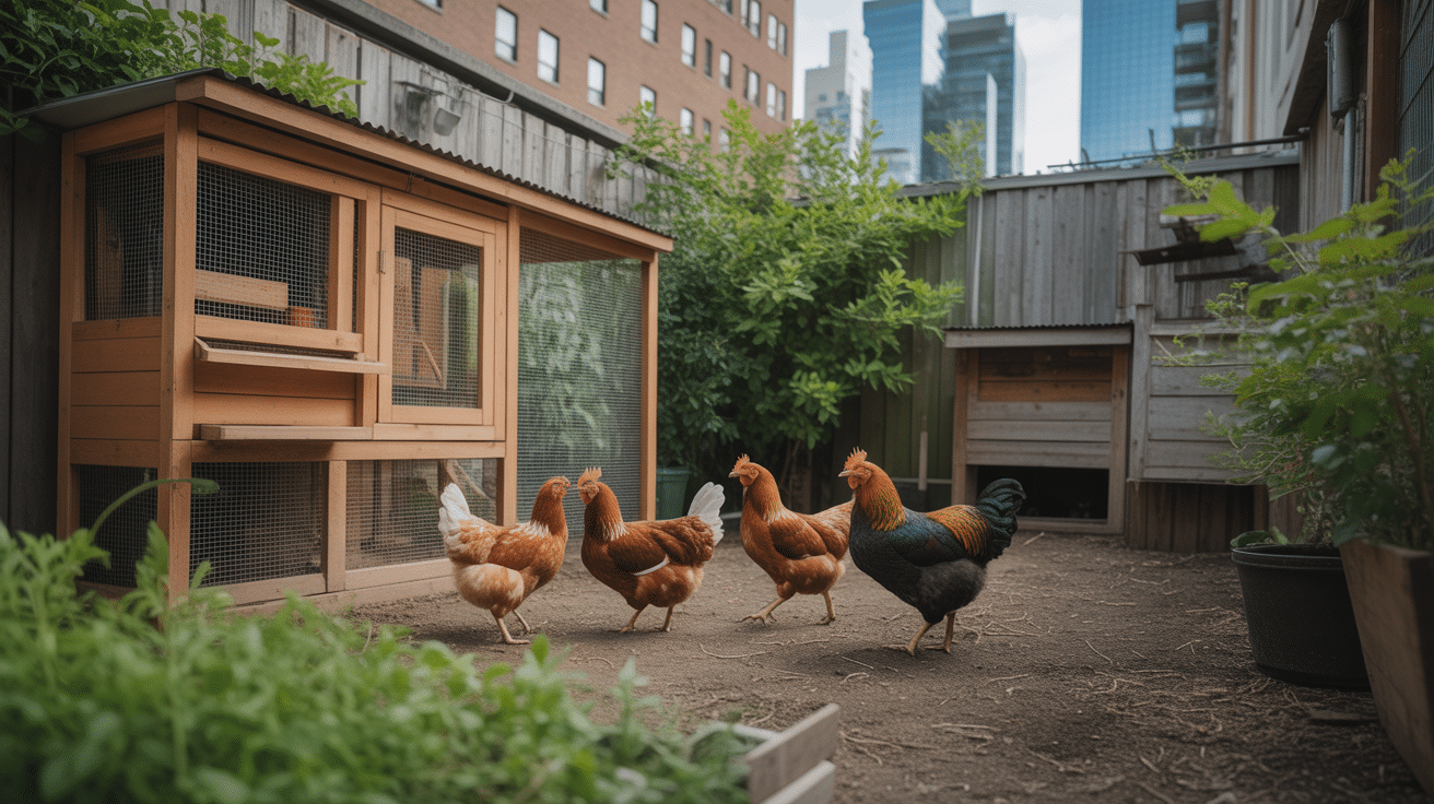 coq poulailler urbain animaux
