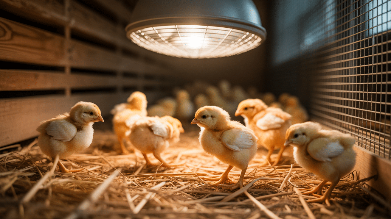 cozy brooder chicks
