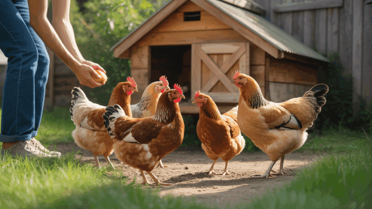 personne jardin poules rustique