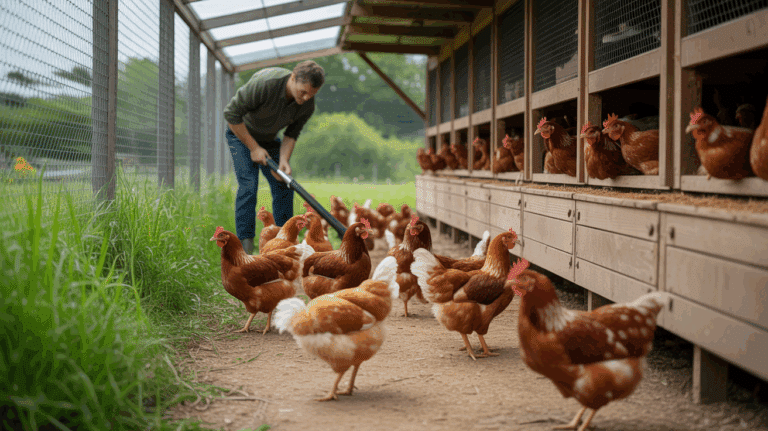 poulailler bienentretenu poules fermier