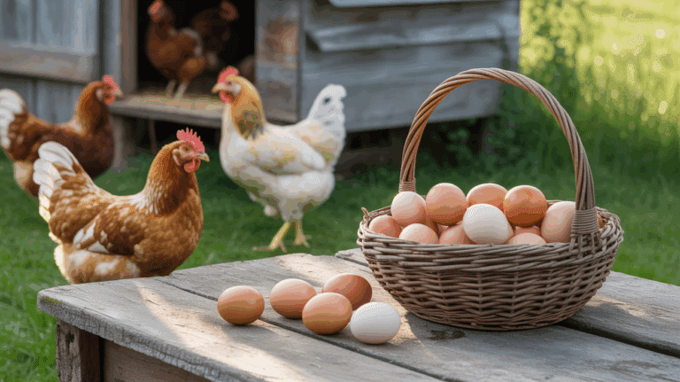 poulailler fermier oeufs matin