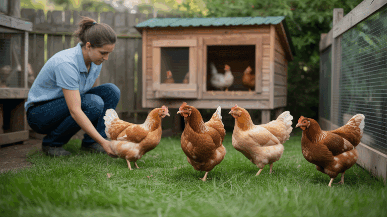 poulailler poules jardin paysage