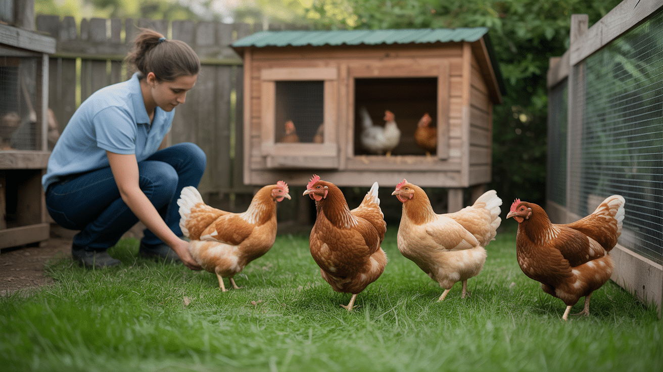 poulailler poules jardin paysage