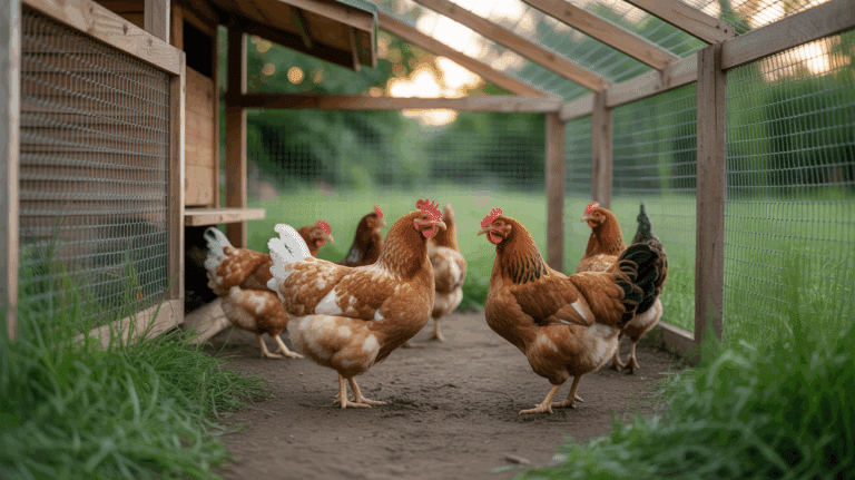 poulailler poules matin surete