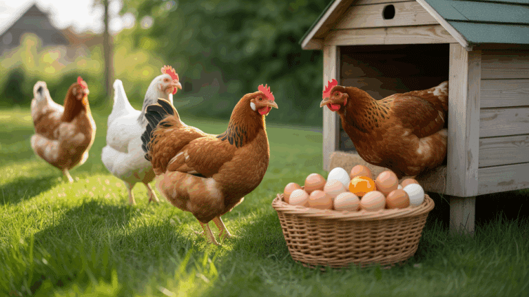 poulailler poules oeufs verts