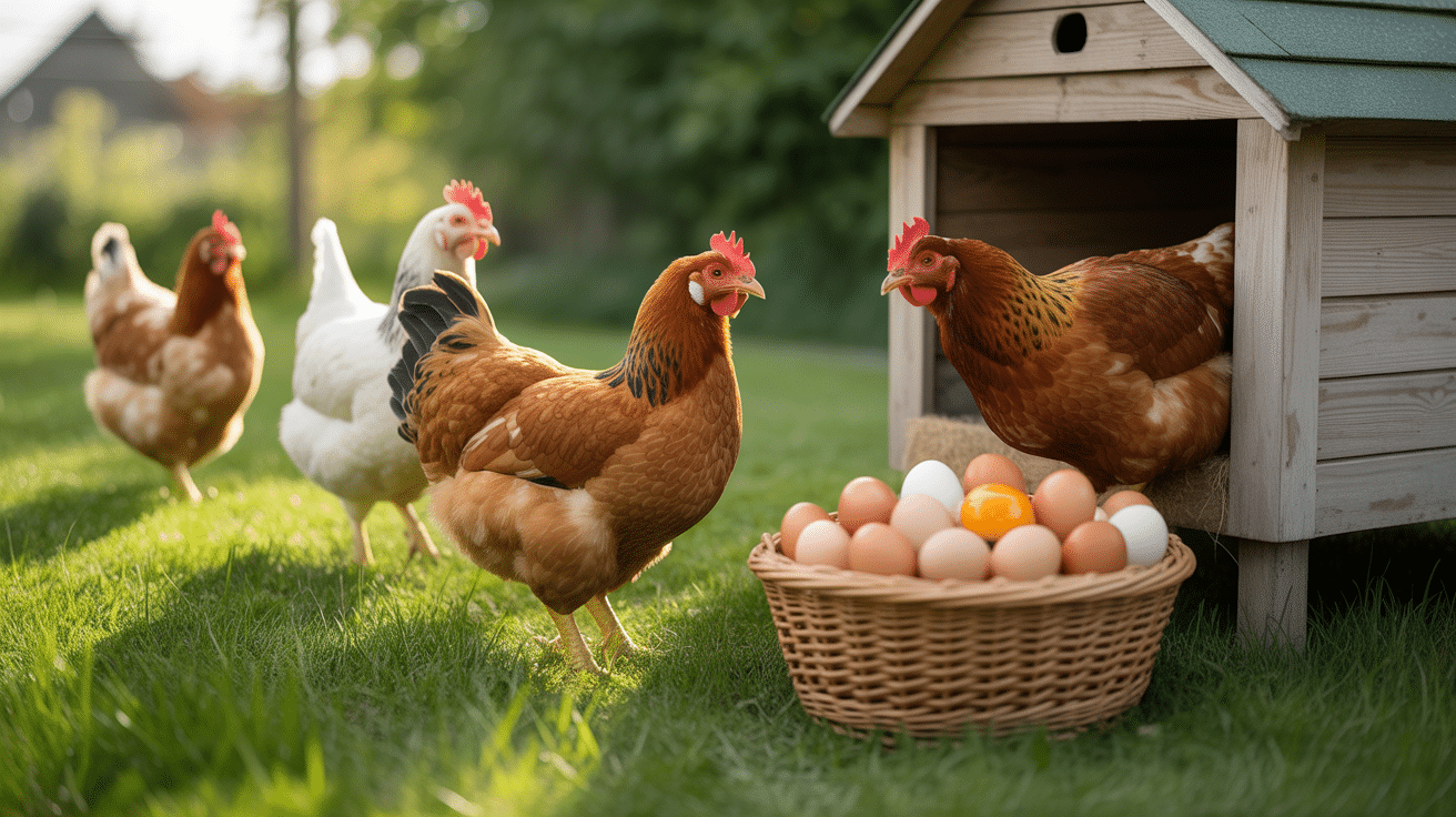 poulailler poules oeufs verts