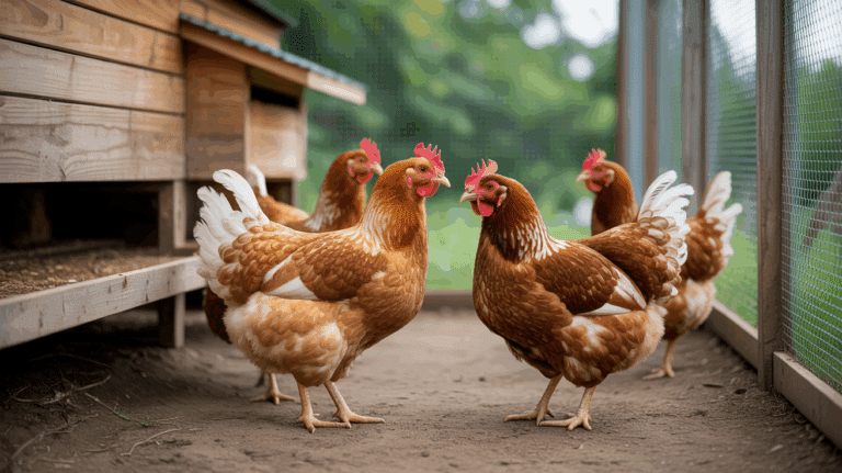 poulailler poules paisibles jardin