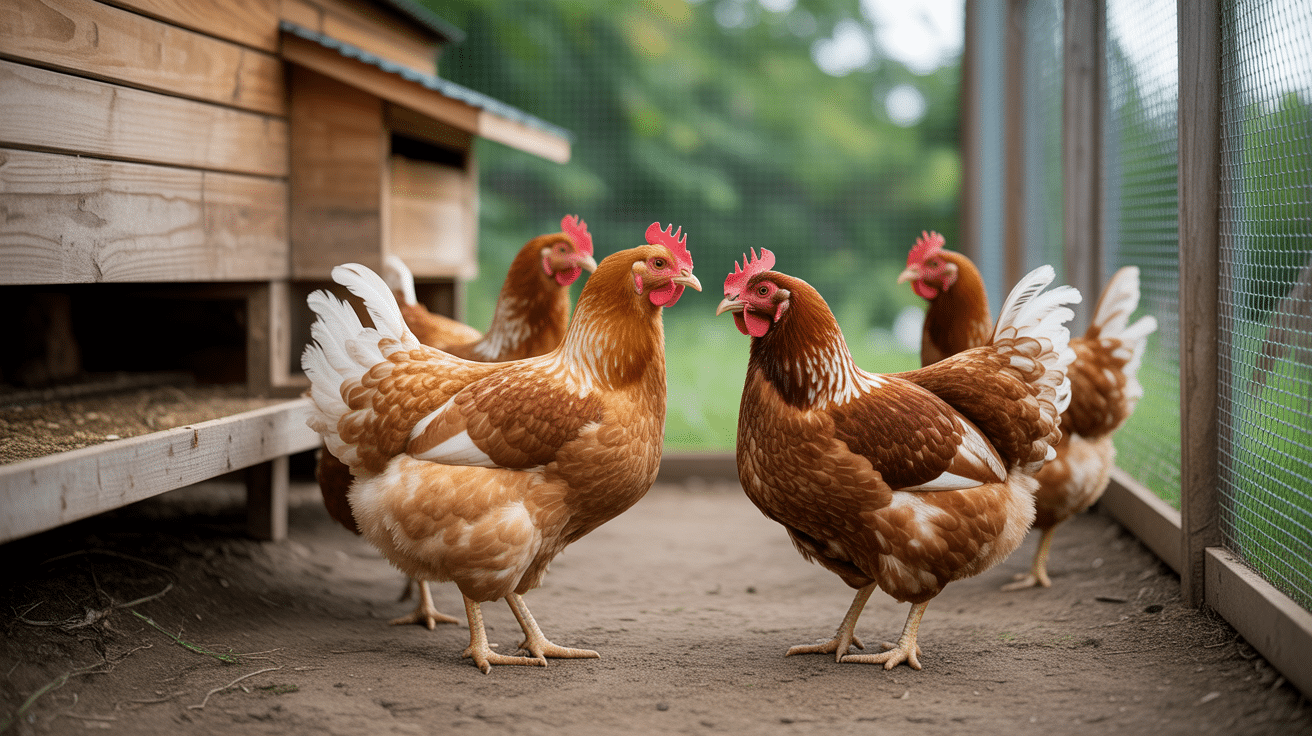 poulailler poules paisibles jardin
