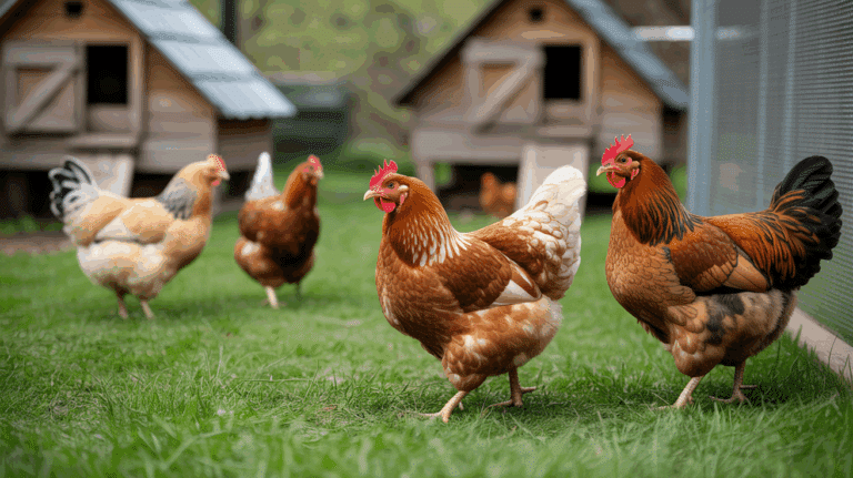 poulailler poules vert herbe