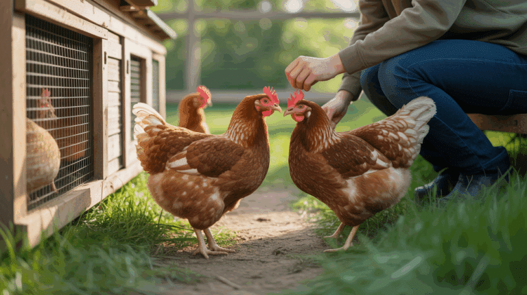 poules jardin calme personne