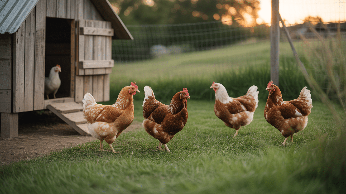 campagne poules paix soleil