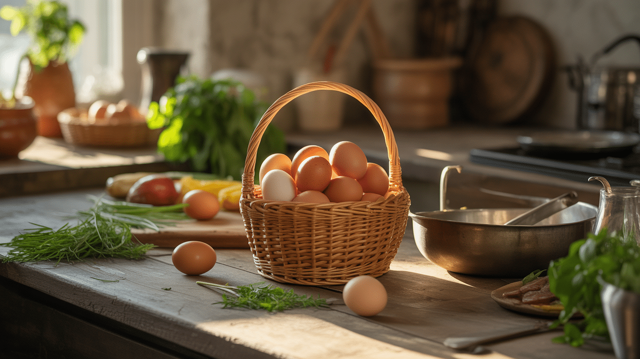 cuisine rustique oeufs ferme