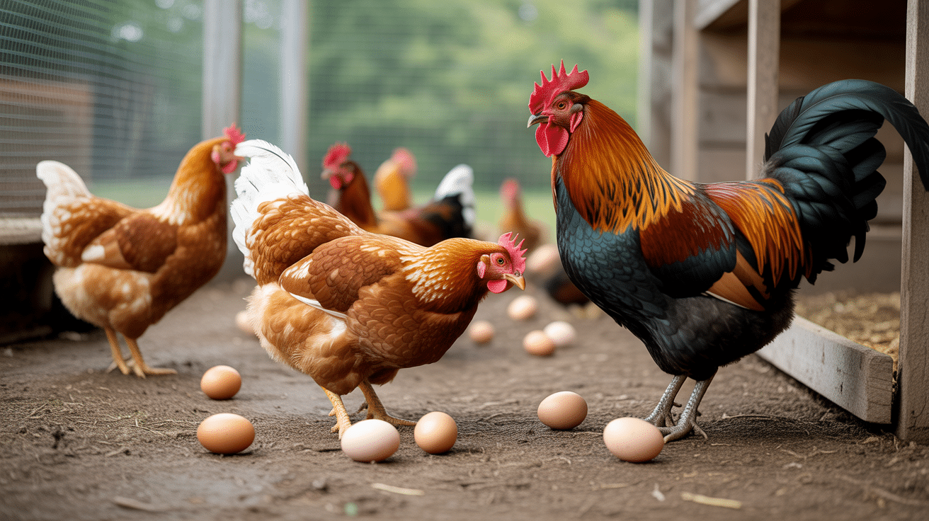 ferme poules coq pleinair