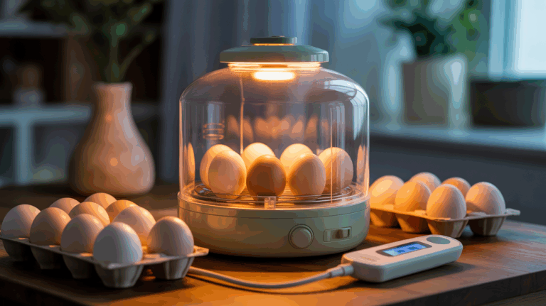 incubateur oeufs lumiere chaud