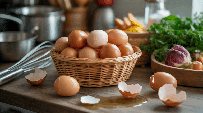 oeufs frais cuisine bois
