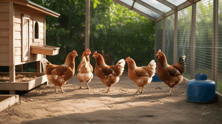 poulailler bien entretenu poules