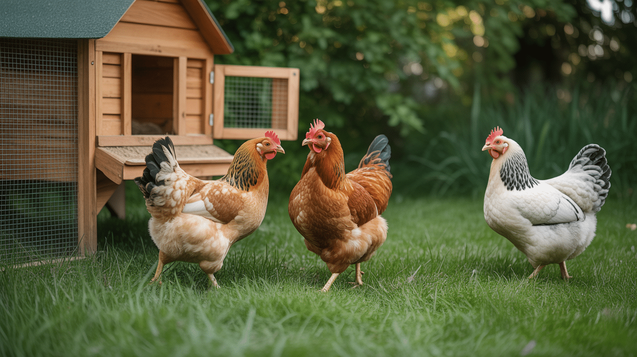 poulailler poules jardin vert