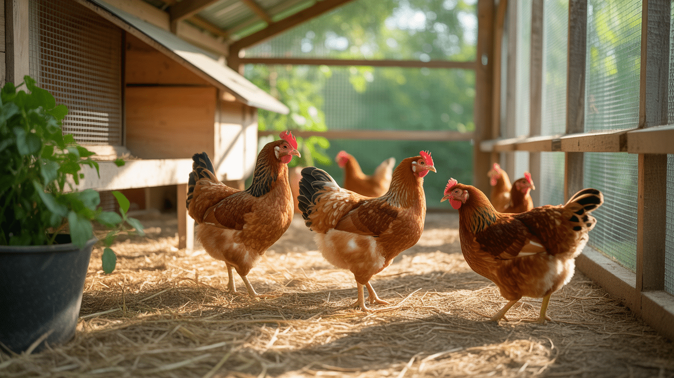 poulailler propre soleil poules