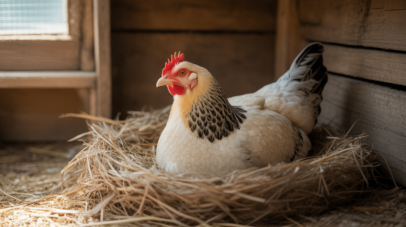poule calde nid naturel