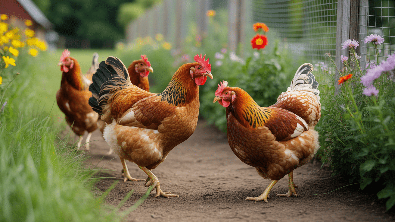 poulets sante jardin soleil